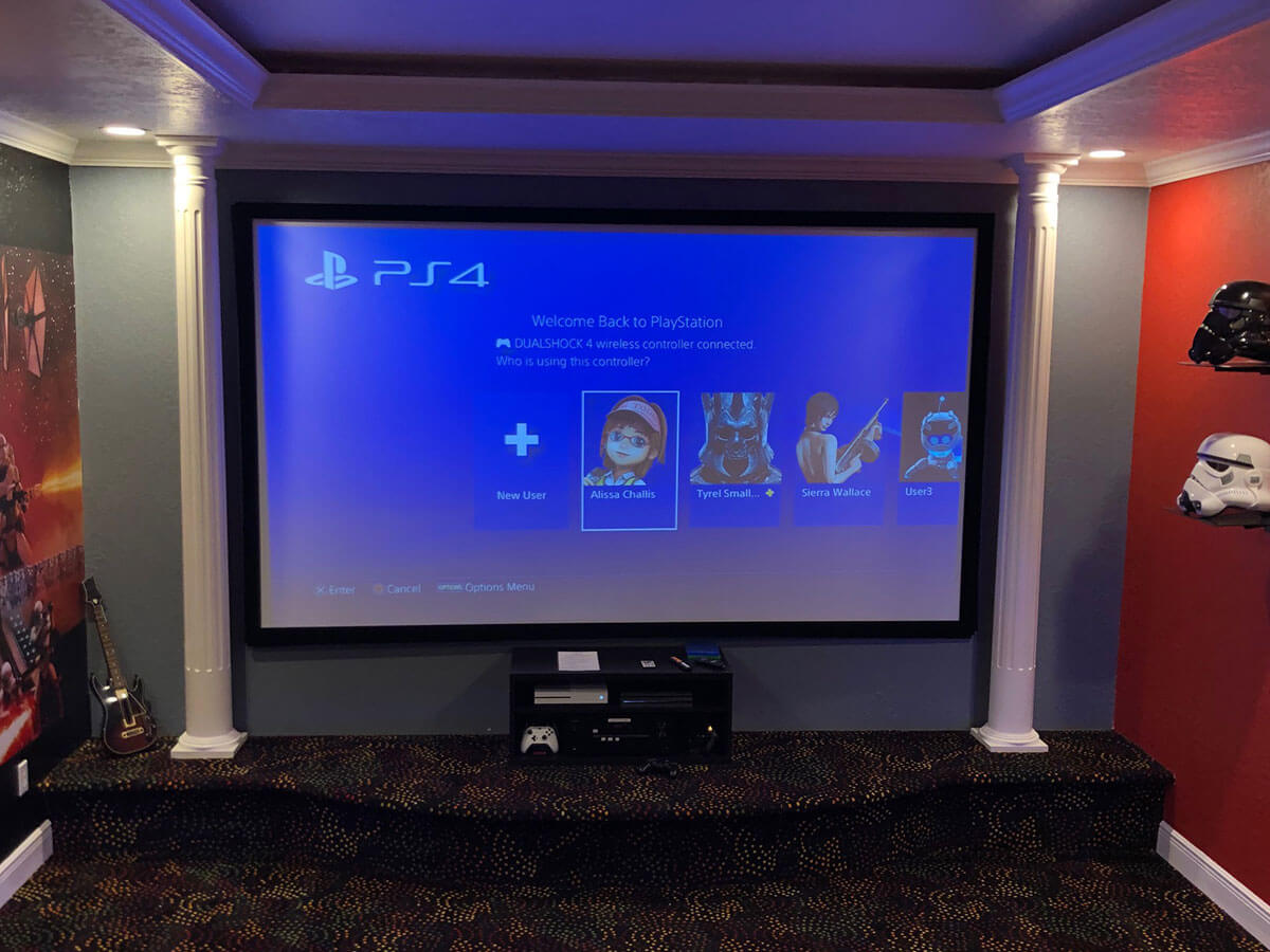 After: projector image aligned