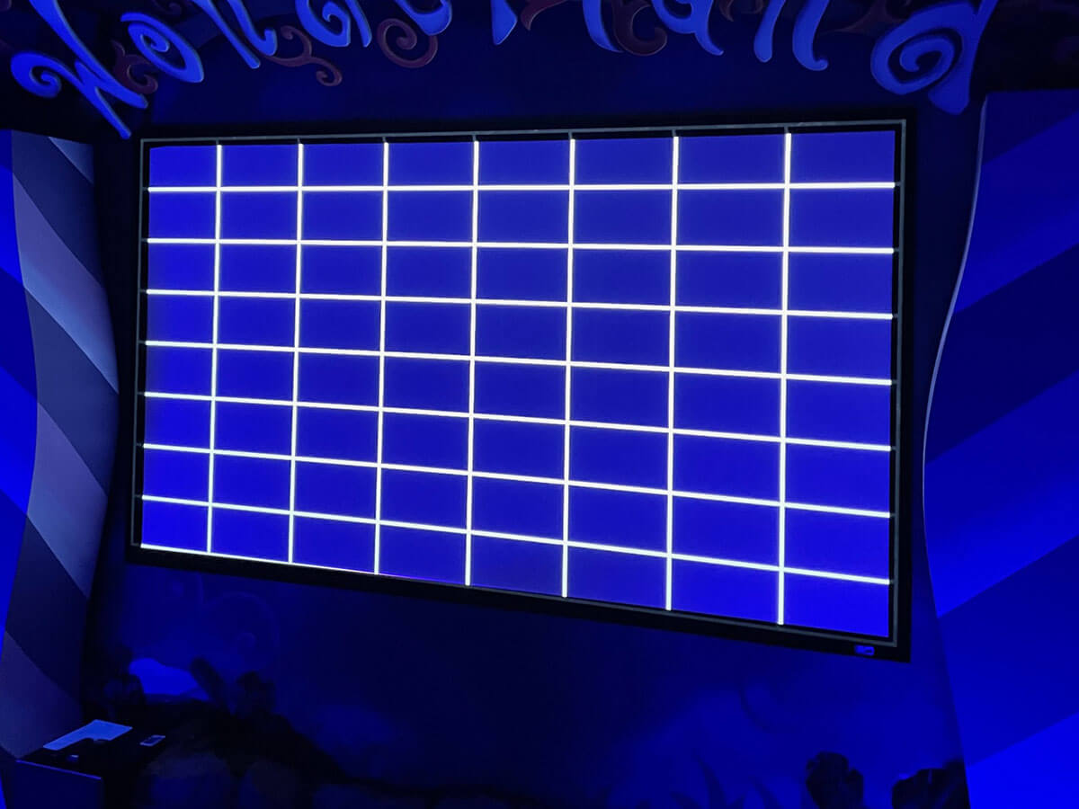 After: projector calibrated, movie-perfect image