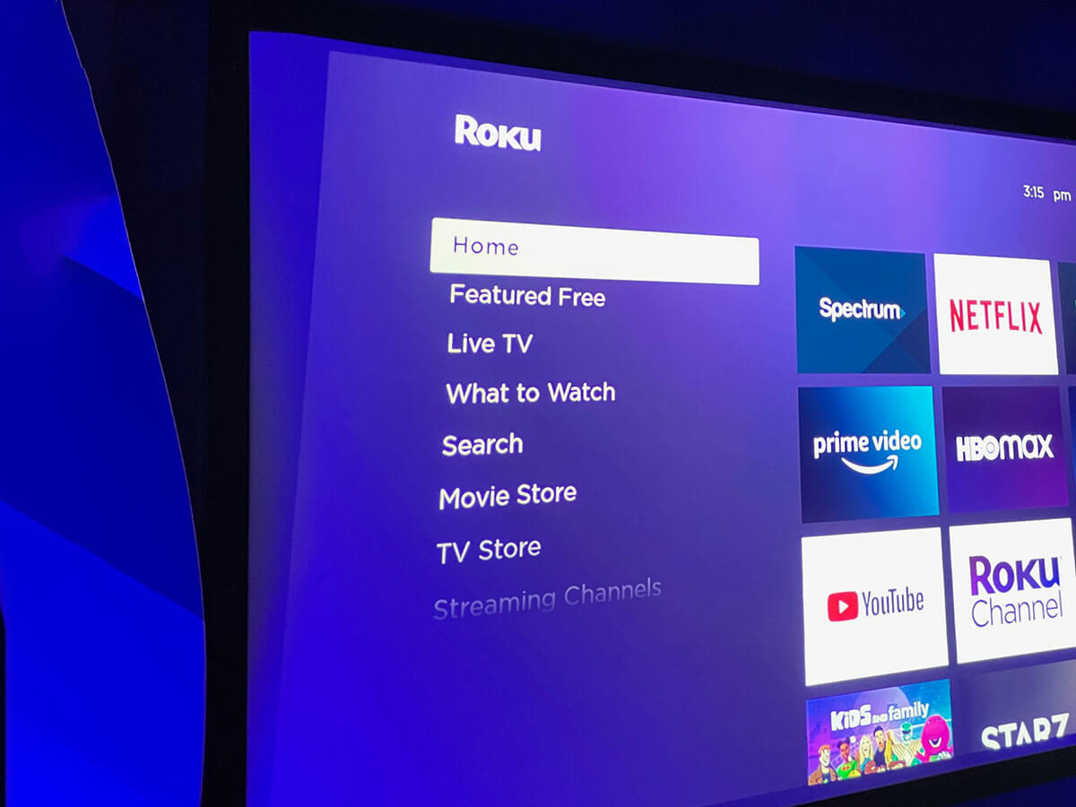 Before: projector image keystoned and off