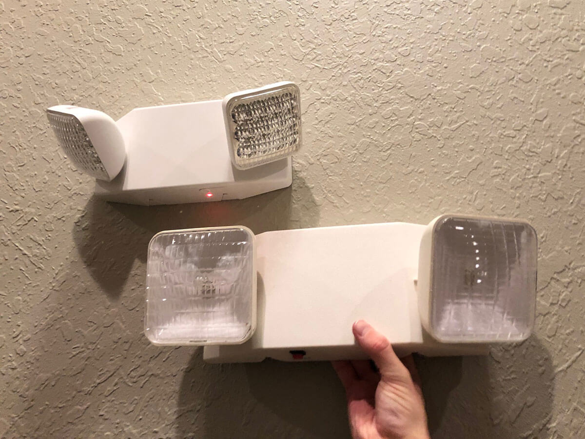 Emergency lighting repaired and code compliant