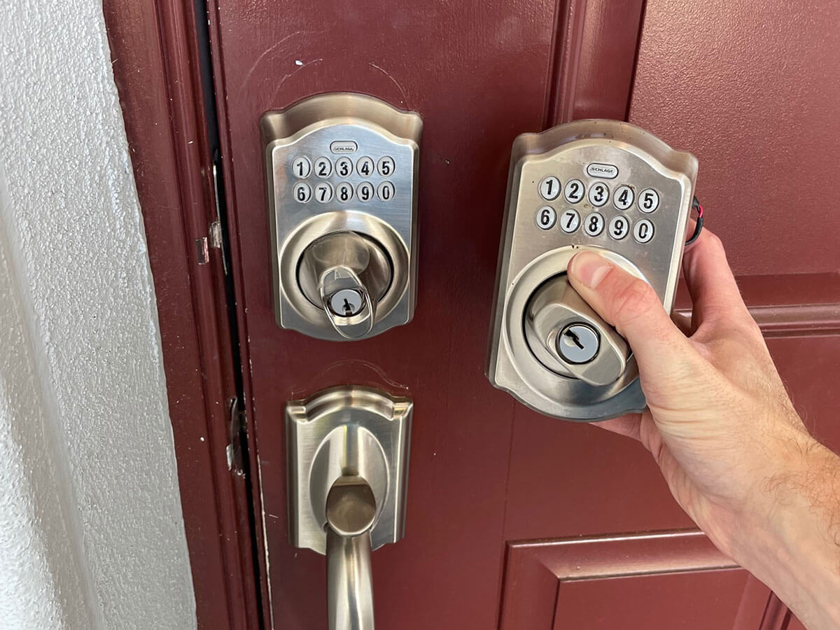 Entry door lock repaired, guests can get in